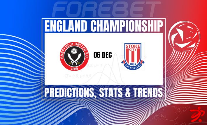 谢菲尔德联主场迎战势头正劲的斯托克城 | 数据对决
