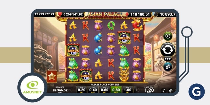 Amusnet在最新老虎机发布浪潮中推出《亚洲宫殿》