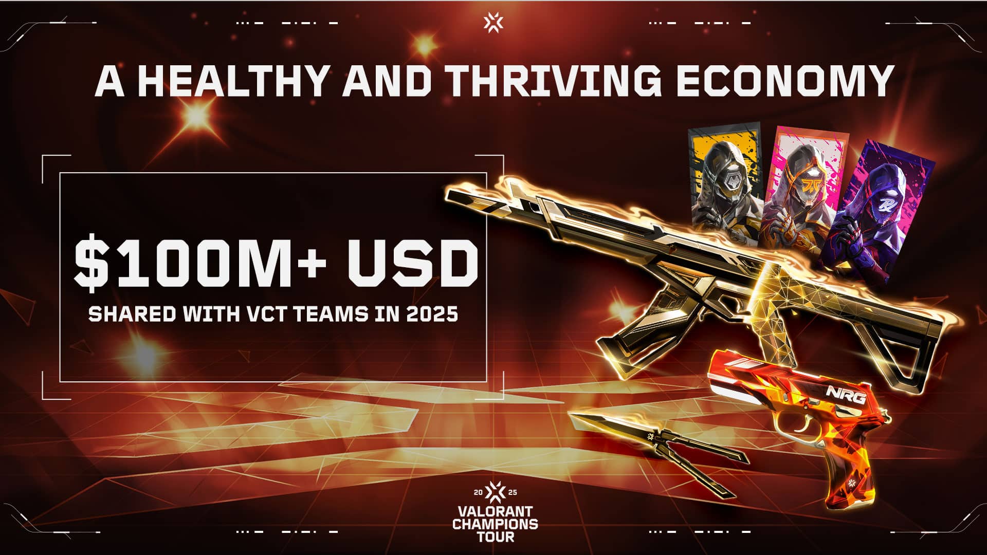 拳头游戏将从游戏内道具销售中向2025年VCT合作战队分享逾1亿美元收益