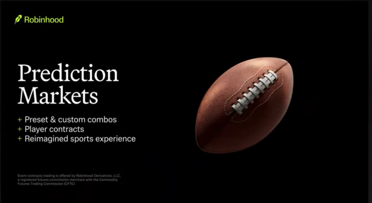 Robinhood在预测市场中新增NFL串关与特殊投注选项
