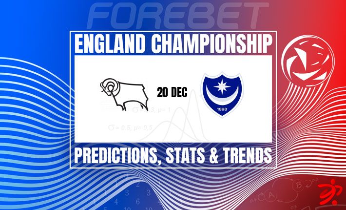 德比郡力争在普莱德公园延续朴茨茅斯的低迷